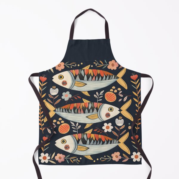 Item preview, Scandinavian Folk Art, Floral Sardines designed and sold by xiao xuans.