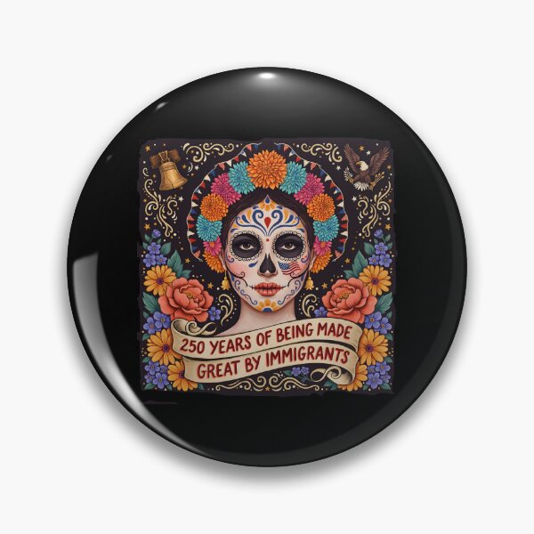 Item preview, 250 Years Made Great By Immigrants Heritage Inspired Sugar Skull Lady designed and sold by Redgiant87x.