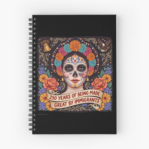 Item preview, 250 Years Made Great By Immigrants Heritage Inspired Sugar Skull Lady designed and sold by Redgiant87x.