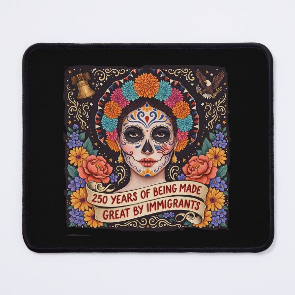 Item preview, 250 Years Made Great By Immigrants Heritage Inspired Sugar Skull Lady designed and sold by Redgiant87x.