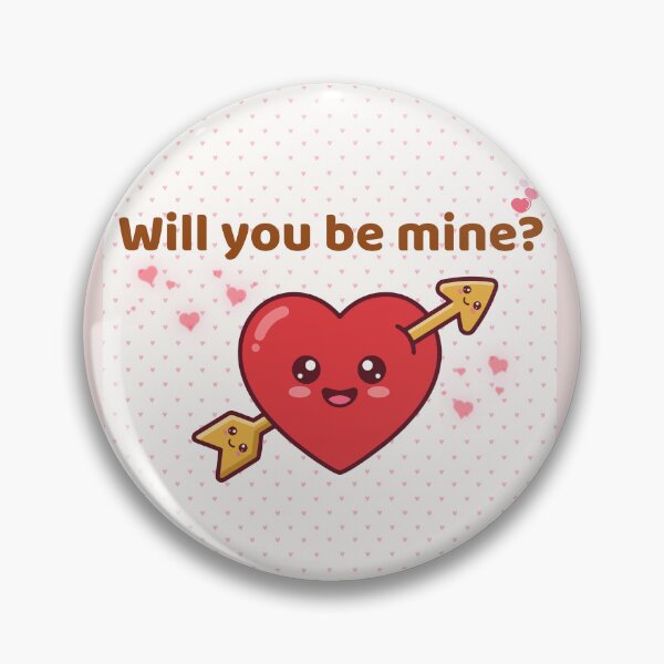 Item preview, Will You Be Mine? - Cute Kawaii Heart and Arrow designed and sold by Rehnair.