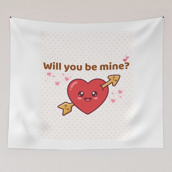 Item preview, Will You Be Mine? - Cute Kawaii Heart and Arrow designed and sold by Rehnair.