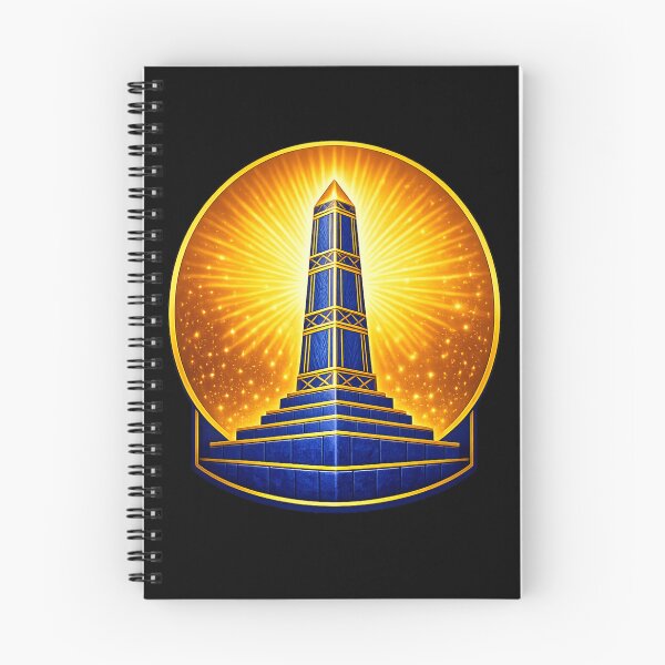 Item preview, Egyptian Obelisk Gold Power — Ancient Heritage Bold Art Badge Blue and Gold designed and sold by ArtoryWorks.