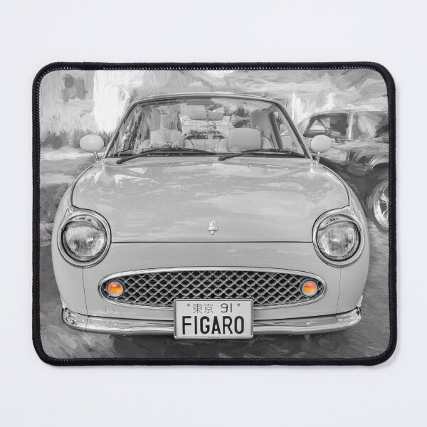 Item preview, Monochrome 1991 Nissan Figaro Boutique JDM Coupe Fine Art Poster designed and sold by RichFrancoCars.