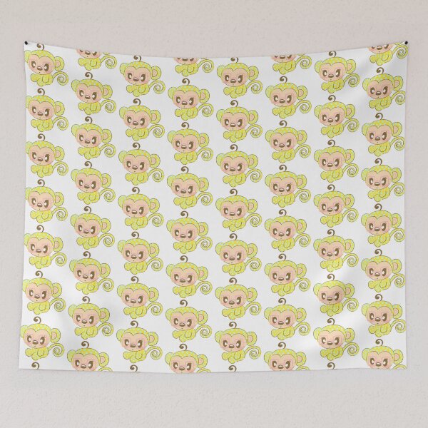 Item preview, yellow monkey with blue polka dots  designed and sold by Zoë Witherspoon.