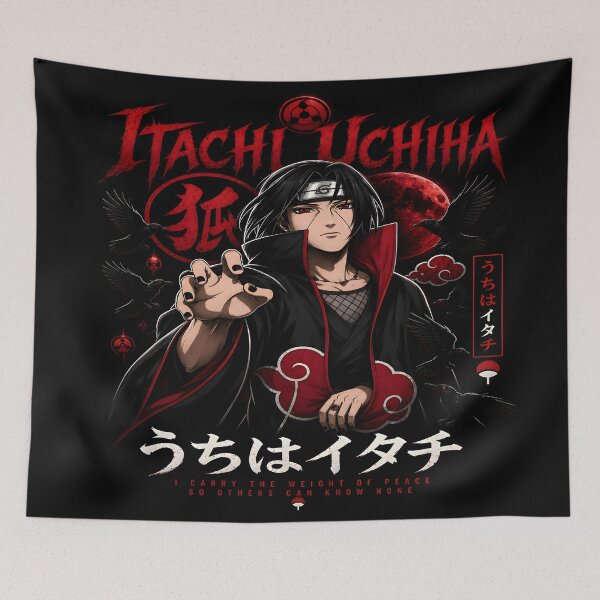 Item preview, Uchiha Prodigy-Itachi Uchiha - Akatsuki Crow Red Moon Aesthetic Design  designed and sold by Trinidesigns123.