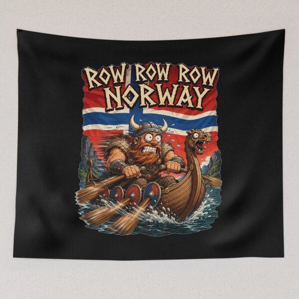 Artikelvorschau, Rudern, rudern, rudern – Norwegen! Lustiges panisches Wikinger-Rudergeschenk für Wikinger entworfen und verkauft von Nightarel.
