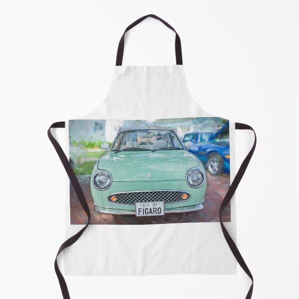 Item preview, 1991 Nissan Figaro Emerald Green and White Roof Isolated Paint Style Print designed and sold by RichFrancoCars.