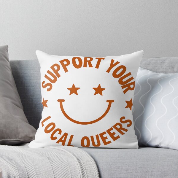 Item preview, Support Your Local Queers Vintage Star Eyed Smiley Design designed and sold by COOLJJ.