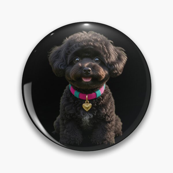Item preview, Fluffy Poodle Puppy with pink collar designed and sold by Sofiko Morena.