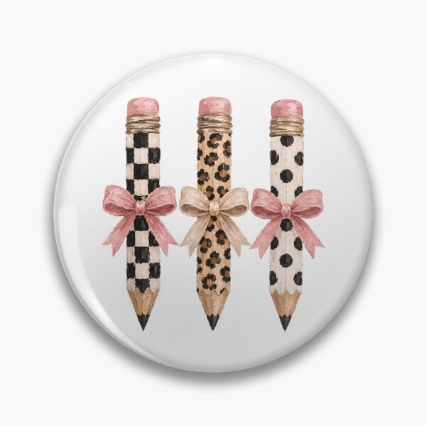 Item preview, Brushstroke Pencil Bow Coquette Teacher Back To School  designed and sold by VGAfanatic.