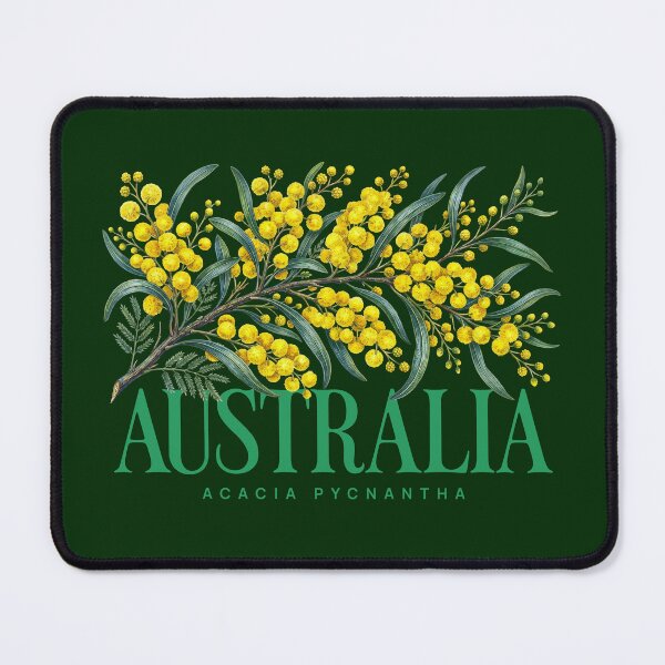 Item preview, Vintage Australian Native Flowers Golden Wattle Botanical Art designed and sold by LinaValearte.