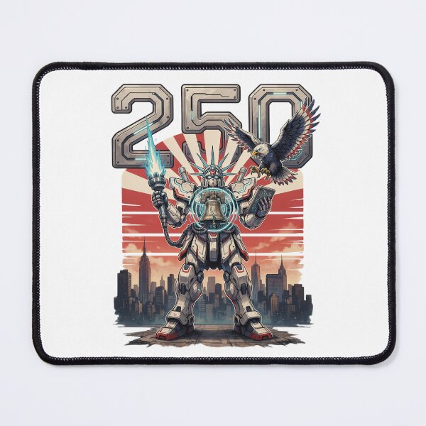 Item preview, USA 250 Statue of Liberty Sword Warrior Varsity 1776 Patriotic Mecha Design v4 designed and sold by DarylWelsh2024.
