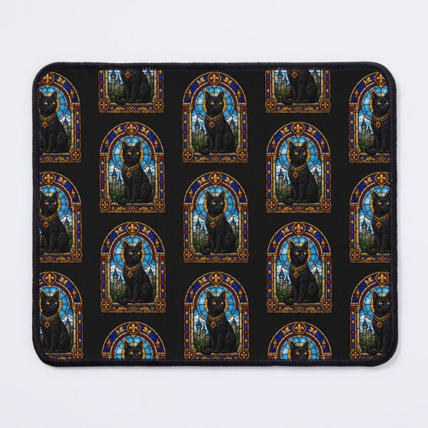 Item preview, Cats Medieval Stained Glass Black Cat | Gothic Cat Art designed and sold by Genius Geek.