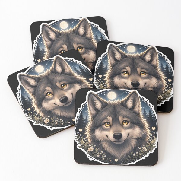 Item preview, Adorable Wolf Forest Portrait designed and sold by PatternFly.