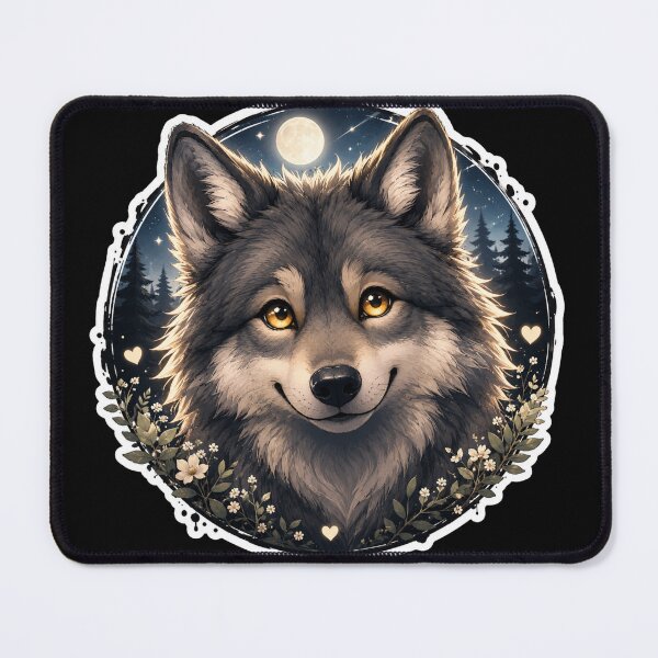 Item preview, Adorable Wolf Forest Portrait designed and sold by PatternFly.
