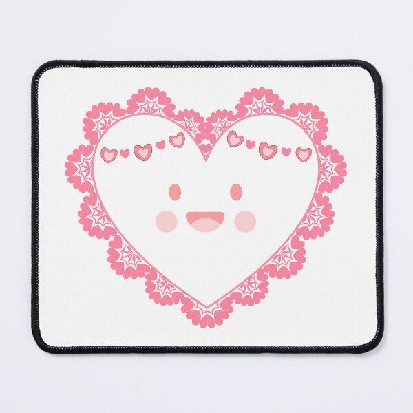 Item preview, Smiling Pastel Hearts and Scalloped Lace Frame - Sweet Kawaii  designed and sold by Rehnair.