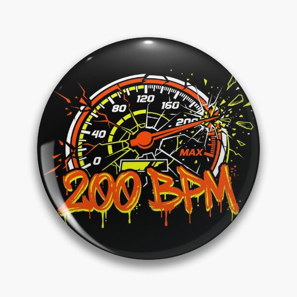 Item preview, Velocímetro de techno hardcore rave de ritmo rápido a 200 BPM designed and sold by SPAZE-Typo.