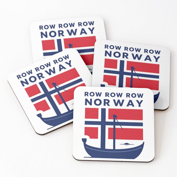 Item preview, Row Row Row Norway Minimalist Flag Ship Gift for Norwegians designed and sold by Nightarel.