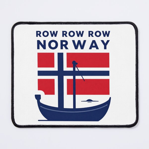 Item preview, Row Row Row Norway Minimalist Flag Ship Gift for Norwegians designed and sold by Nightarel.