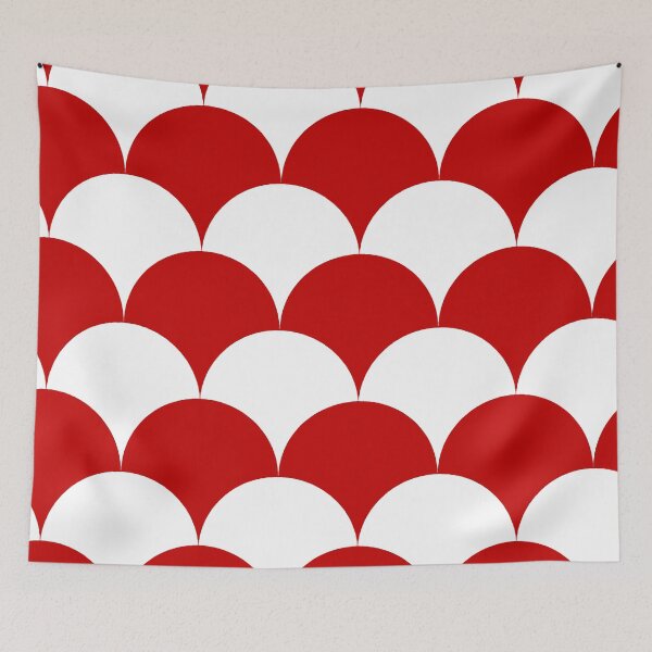 Item preview, Lovely Red Scallops designed and sold by longneckgoosie.