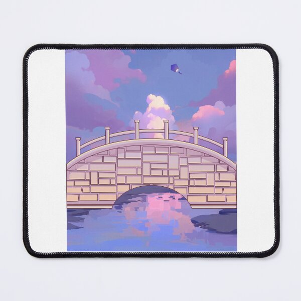 Item preview, Vintage Asian Moon Bridge Dreamy Anime Cloud Landscape designed and sold by Rehnair.