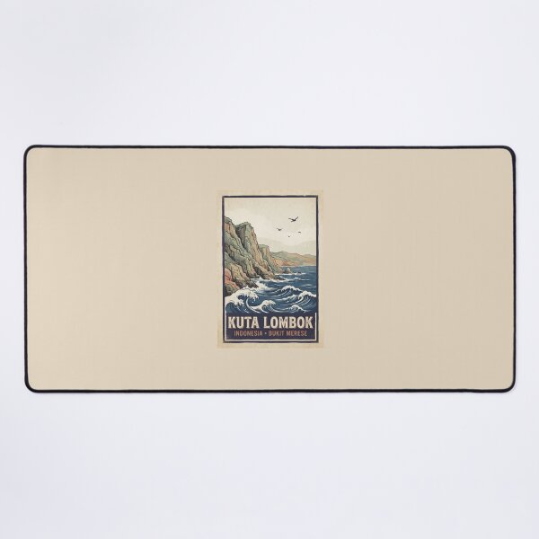 Item preview, Kuta Lombok Merese Hill Woodblock Art designed and sold by DuckOddity.