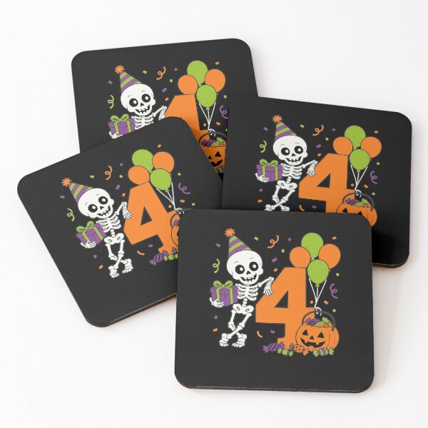 Item preview, My 4th Birthday Skeleton Halloween Turning 4 Year Old Funny  designed and sold by clothesy7.