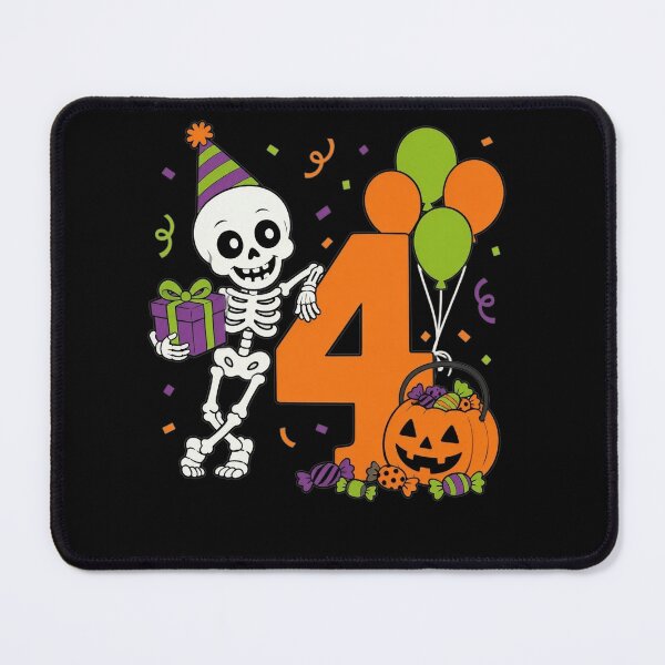 Item preview, My 4th Birthday Skeleton Halloween Turning 4 Year Old Funny  designed and sold by clothesy7.