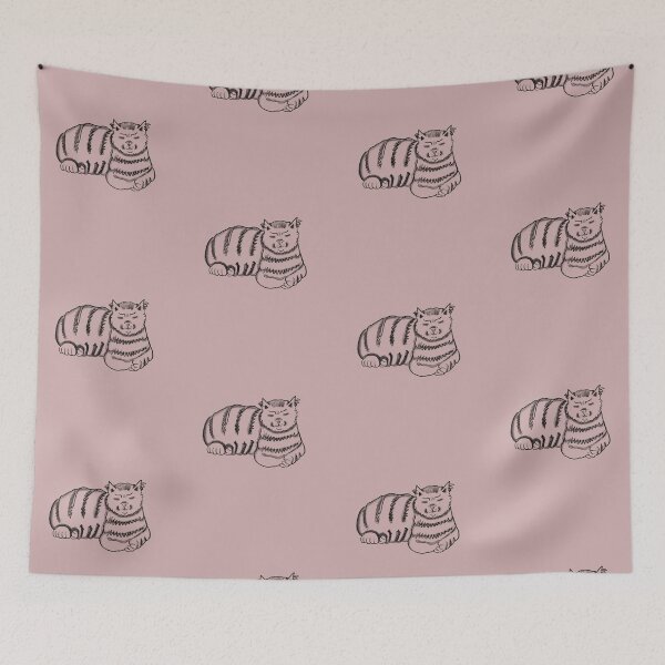 Item preview, Sleepy Tabby Cat Illustration designed and sold by penelopejade.