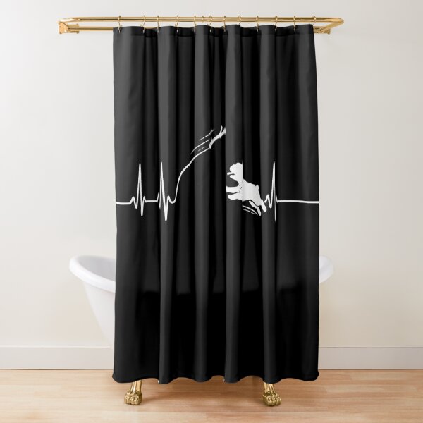 Item preview, ❤️ HEARTBEAT COLLECITON ❤️ - Heartbeat Dog - Joyful dog chasing heartbeat arc - French Bulldog - for darker backgrounds designed and sold by WheelieGdArt.