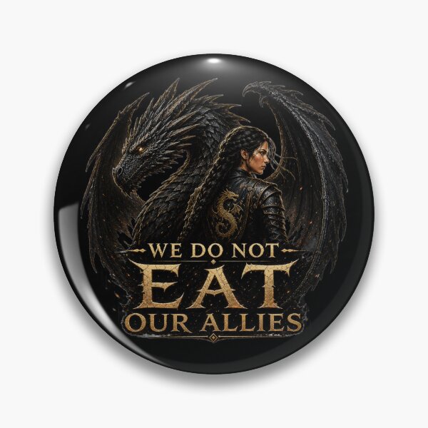 Item preview, We Do Not Eat Our Allies Dragon Fantasy Bookish Humor designed and sold by PunchDrop.