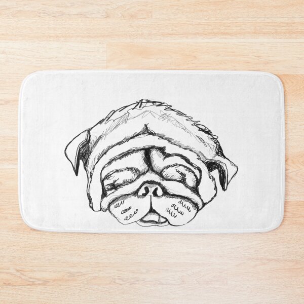 Item preview, Sleepy Pug Sketch designed and sold by penelopejade.