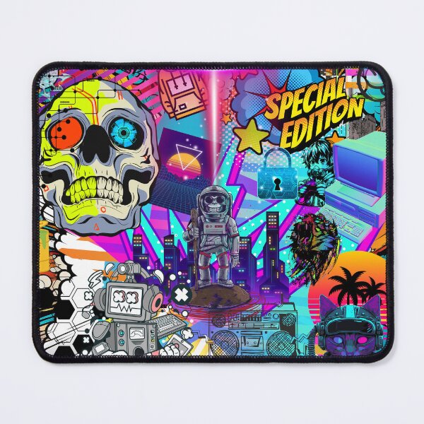 Item preview, Cyberpunk Gamer Stickerbomb Neon Comic Book Pop Art designed and sold by Side By Side Studio.