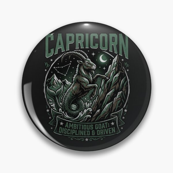 Item preview, Capricorn Zodiac Sign Daily Horoscope | Ambitious Goat | Disciplined & Driven Astrology Design designed and sold by Bhaskar Digital Art.