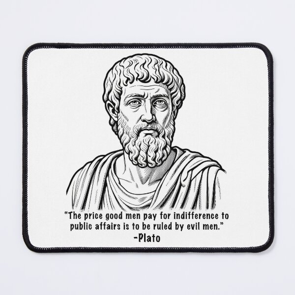 Item preview, Plato Quote - Indifference to Public Affairs designed and sold by Deviant Logic Design.
