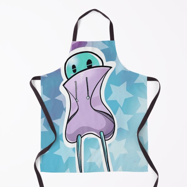 Item preview, Cute Turquoise Alien Character Wearing Purple Oversized Hoodie designed and sold by AstroOceania.