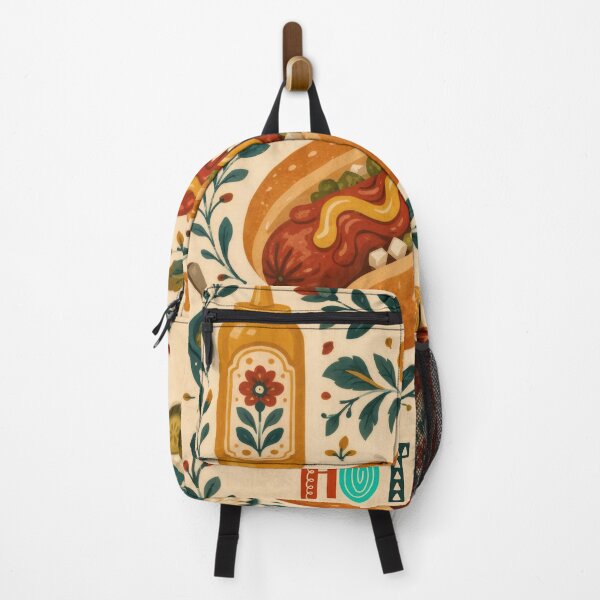 Item preview, Wall Art - Postcard - Folk-Art Feast: Hot Dog Delight designed and sold by ForeverPrintsOK.