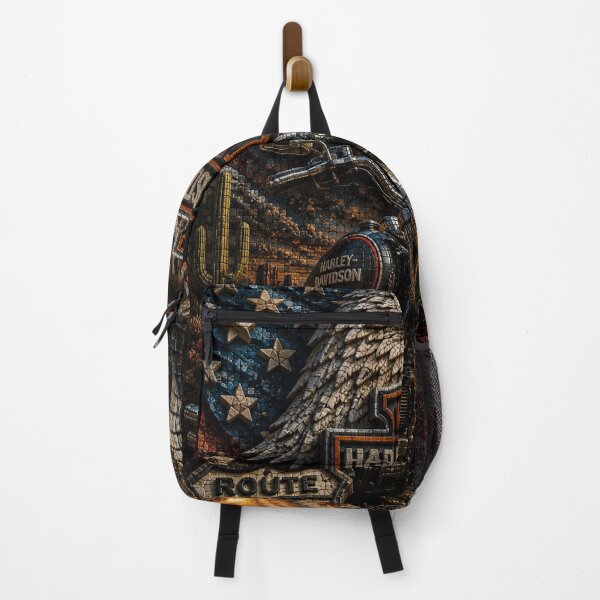 Item preview, Harley-Davidson Eagle Route 66 – Ultra 3D Micro Mosaic American Biker Art designed and sold by JcAbstractArt.