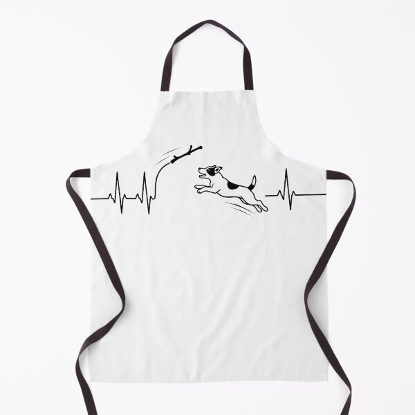 Item preview, ❤️ HEARTBEAT COLLECITON ❤️ - Heartbeat Dog - Joyful dog chasing heartbeat arc - Jack Russell Terrier designed and sold by WheelieGdArt.
