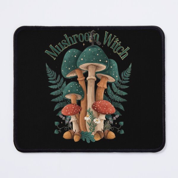 Item preview, Mushroom Witch Cottagecore Forest Art designed and sold by Tom-Apex-Art.