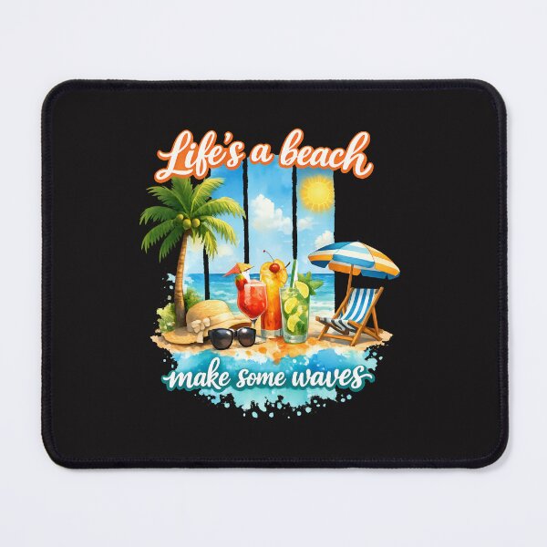 Item preview, Life's a Beach Make Some Waves - Tropical Summer Watercolor Design designed and sold by Lozarux.