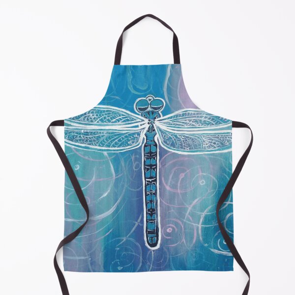 Item preview, Detailed Blue Dragonfly Acrylic Painting On Swirling Ripple Background designed and sold by AstroOceania.