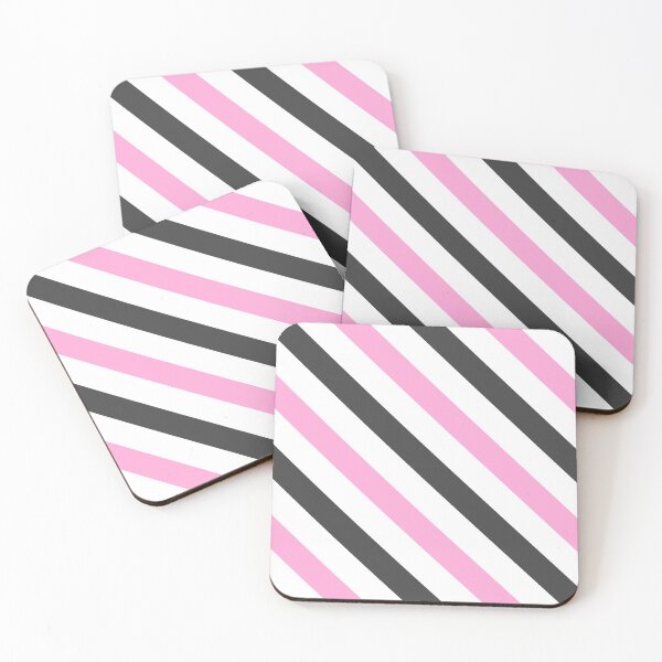 Item preview, Black and pink diagonal striped patterns  designed and sold by Pattern Petals.