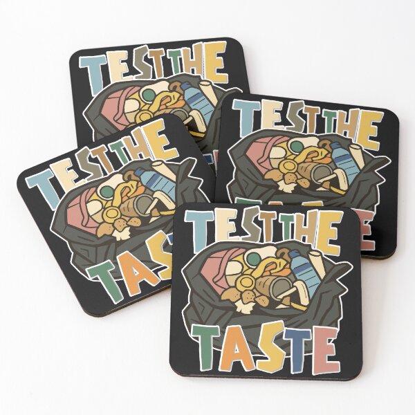 Item preview, Test The Taste Funny Food Waste Trash Bag Retro Illustration designed and sold by Message from Earth.