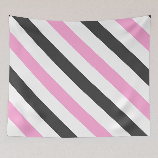 Item preview, Black and pink diagonal striped patterns  designed and sold by Pattern Petals.