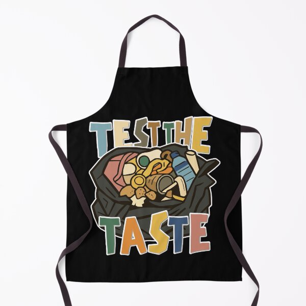 Item preview, Test The Taste Funny Food Waste Trash Bag Retro Illustration designed and sold by Message from Earth.