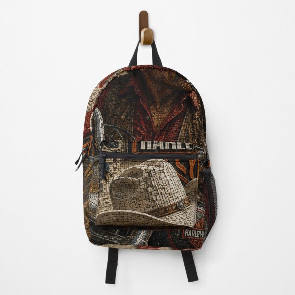 Item preview, Harley-Davidson Marlboro Man – Extra 3D Micro Mosaic Vintage Biker Art designed and sold by JcAbstractArt.