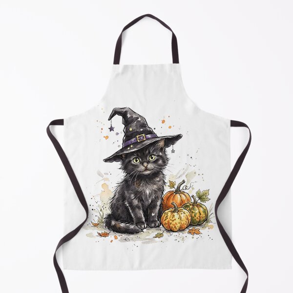 Item preview, Witch Kitten With Pumpkins Halloween designed and sold by Steele-Art.