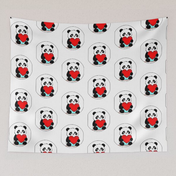 Item preview, Cute Panda Love | Kawaii Panda Hugging Heart designed and sold by AstronautMerch.